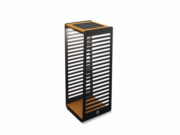 Buitenlamp mrs Solar Eve M antraciet teak