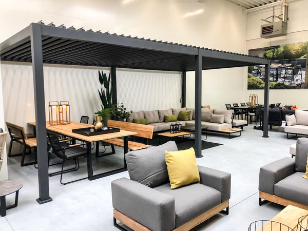 Overkapping SUNS Rota 360x530x250 cm hoog matt royal grey